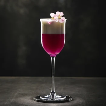 Kurşunsuz Kristal Kokteyl Cam Yüksek ayaklı Küçük Geniş Ağız Kokulu Bardak Tadımı şarap bardağı Japon Martini Lale Bardak