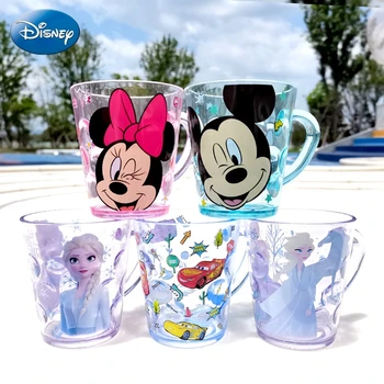 Disney Minnie Papatya 350ml Ev Plastik Kupa Bardak çocuk Moda Kahvaltı süt kupası Yaratıcı Basit Sevimli Fincan çocuk hediyeler