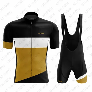 Bisiklet Forması 2021 HUUB Takımı Yaz Nefes bisiklet kıyafeti Kısa Kollu pantolon seti MTB Maillot Ciclismo Sürme Bisiklet Giyim