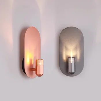 Led duvar lambası İskandinav yatak odası başucu duvar ışıkları kapalı astar odası fuaye koridor aydınlatma armatürü yaratıcı ev dekorları aplikleri