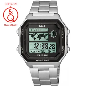 Citizen Q & Q izle erkekler set üst marka lüks LED dijital Su Geçirmez kuvars erkek saati Spor askeri kol saati relogio masculino