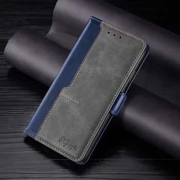 Flip samsung kılıfı Galaxy A8 Artı A7 A6 2018 A5 2017 A530 A750 A6s Kapak Deri Silikon Kart Yuvaları telefon kılıfı