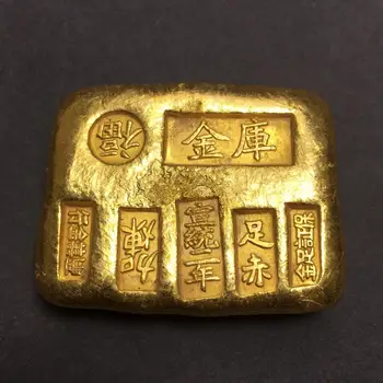 Zarif Antika Bakır Külçe Altın (Servet Hazine) 3 stilleri Dekorasyon