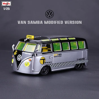 Maisto 1: 25 Sıcak YENİ stil Volkswagen Otobüs Samba modeli döküm Alaşım model araba simülasyon dekorasyon koleksiyonu hediye oyuncak