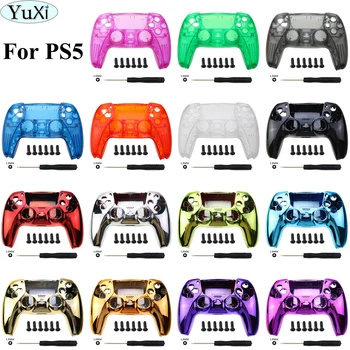 YuXi için Yedek Kabuk PS5 Denetleyici DIY Ön Kapak + arka kapak için PS5 Konsolu Oyun Aksesuarları