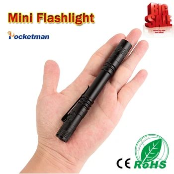 Pocketman Güçlü Mini el feneri LED Parlak Penlight Klip cep lamba ışığı taşınabilir el feneri Torch Kullanımı AAA Pil Meşale