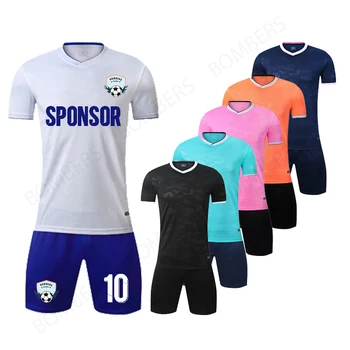 Yetişkin Çocuk Futbol futbol formaları Seti Erkek Kısa Kollu Eğitim Takım Elbise futbol forması Seti Spor Üniformaları DIY Özel