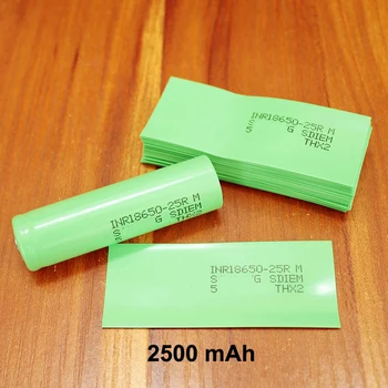 100 adet / grup Lityum pil PVC plastik shrink film 18650 pil paketi özel yalıtımlı daralan tüp 2500MAH