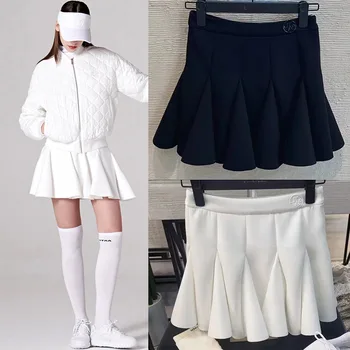 Moda kadın Golf Kıyafeti Giyim 2022 Golf Etekler Kadınlar için Beyzbol Tenis Etek Cepler ile Crossover Bayan Spor Elbise