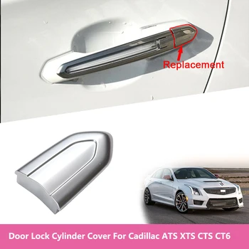 13522324 Cadillac ATS XTS CTS CT6 Araba Dış Aksesuarları Kapı Kilidi Silindir Krom Kapak Trim Kapağı Dış Kapı kulp kılıfı