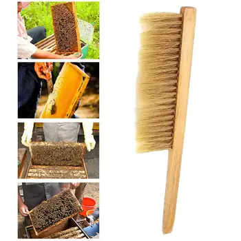 Dayanıklı Arıcılık Fırçası Çok Amaçlı Hafif Ahşap Saplı Fırça Arıcılık Ekipmanları Yumuşak Arı Fırçası Ev için