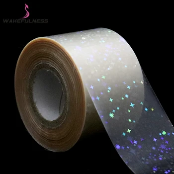 1 Rulo Gökkuşağı Holografik Yıldızlı Gökyüzü Tırnak Folyoları Lazer Yıldız Nail Art Transferi Sticker Çıkartmaları Manikür Nail İpuçları Süslemeleri