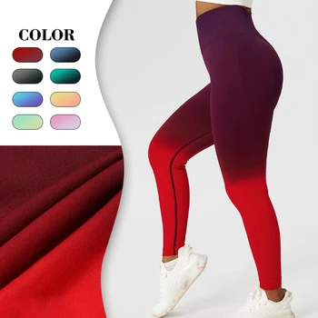 Degrade Renk Pantolon Dikişsiz Tayt Feminina Academia Giyim Spor Kadın Spor Sonbahar Kıyafetler kadın Spor Yoga Seti
