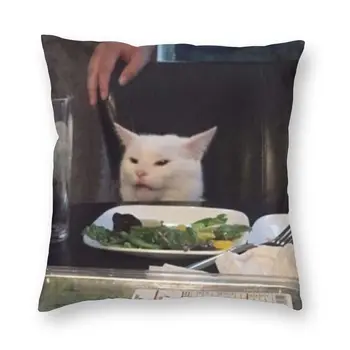Kişiselleştirilmiş Salata Kedi Meme kare kırlent Kılıfı Ev Dekor Yaratıcı Yastık Kılıfı 3D Baskı minder örtüsü Oturma Odası için