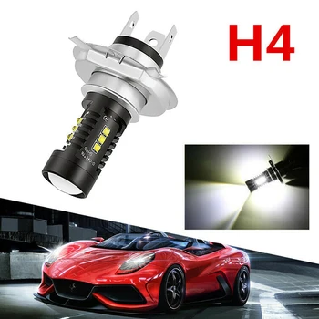 H4 Led far lambaları Dönüşüm Kiti 9003 60W 1800LM 6000K Araba COB LED Dönüşüm far ampulü Hi / Lo İşın LED ışık Ampul
