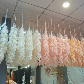 42 inç Asılı Yapay Fern Uzun Asma Rattans Çiçek Plastik Sahte Bitkiler Çim Dize Ev Tavan Düğün Dekorasyon