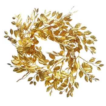 Altın Yapay Bitki Rattan Noel Ağacı Kapalı Duvar Asılı Okaliptüs Papatya Üzüm Yaprağı Altın Vines Yeni Yıl Ev Dekorasyonumuzu