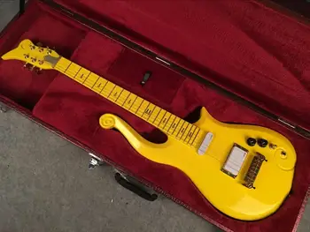 prens bulut elektro gitar, sarı gitar Akçaağaç klavye boyun kızılağaç gövdesi, ücretsiz kargo