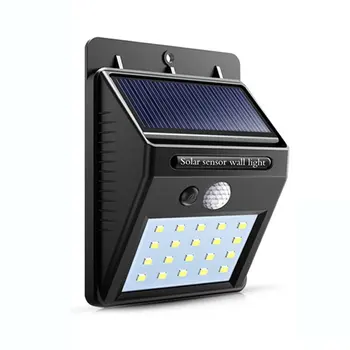 LED ışık Waterproofx 20 LED Güneş sensörlü ışık Hareket Sensörü Duvar lambası dış mekan Bahçe Yard Sokak Lambası Enerji Tasarrufu Asılı
