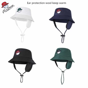 Malbon Golf 2022 Kış kulak koruyucu Yün Sıcak Tutmak Şapka Golf Kap erkek Kap Golf Malzemeleri Balıkçı Şapka Unisex Golf Şapka Kadın