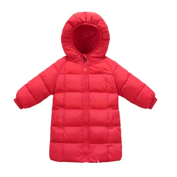 Erkek Aşağı Ceketler Kız Kışlık Mont Çocuk Bebek Kalın Uzun Ceket Çocuklar Sıcak Giyim kapüşonlu ceket Snowsuit Palto Giysileri