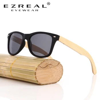EZREAL 2017 Vintage Bambu Güneş Gözlüğü Kadın Erkek Polarize ahşap Güneş Gözlüğü Ayna UV400 Ahşap Gözlük oculos de sol feminino