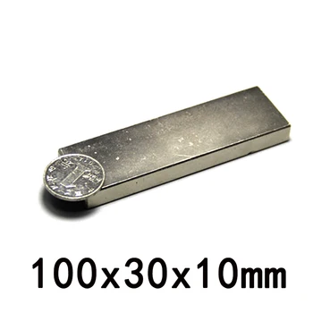 1/2/3 ADET 100x30x10mm Güçlü Blok Mıknatıslar N35 Süper Neodimyum Mıknatıs 100x30x10mm Kalıcı NdFeB Mıknatıslar 100*30*10 mm