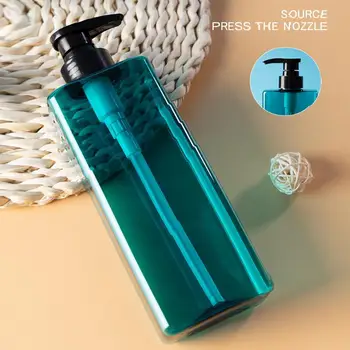 500ml PET Sıvı Sabunluk duş şampuanı Jel Losyon pompa şişesi Boş Konteyner Banyo Aksesuarları Ev Gereçleri